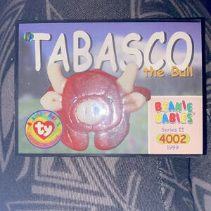 beanie babies ty card tabasco the bull 🐼🐼🐼
